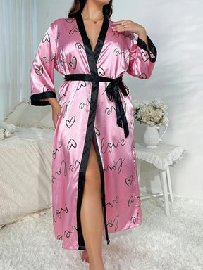 SlimGrace™ Robe M7 Pink Love Pattern