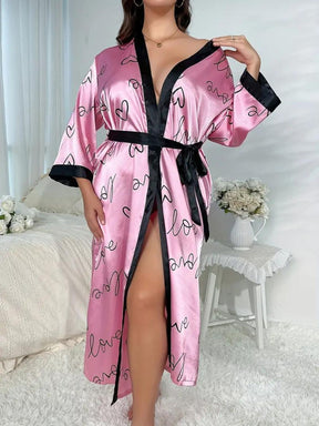 SlimGrace™ Robe M7 Pink Love Pattern