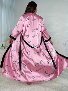 SlimGrace™ Robe M7 Pink Love Pattern