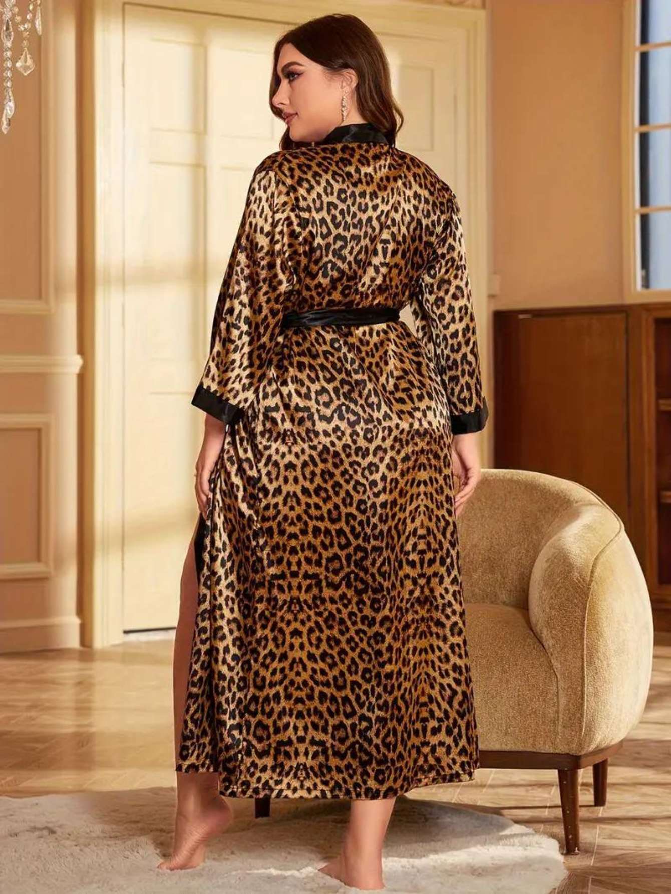 SlimGrace™ Robe Leopard Pattern