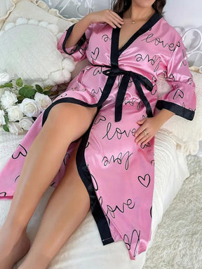 SlimGrace™ Robe M7 Pink Love Pattern